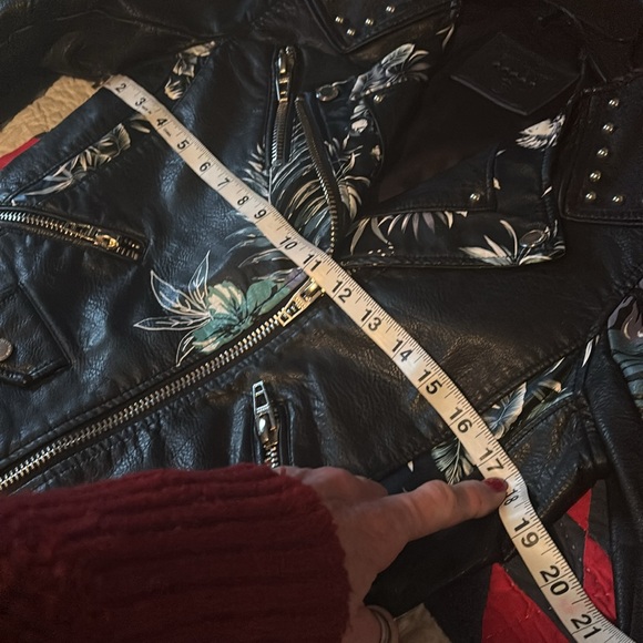 Blanknyc painted Floral Leather Jacket Sm - Picture 13 of 13